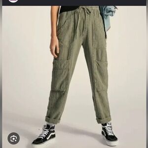Free People Dark Green Cargo Pants